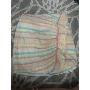 Light Pastel Rainbow Revolve Lovers and Friends Ruffle Mini Skirt